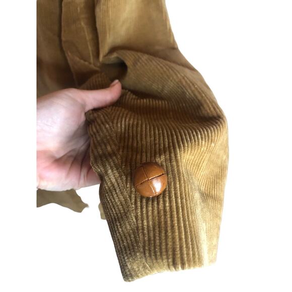 Vintage Lakeland Button Front Tan Corduroy Fully Lined Men Jacket Coat USA Sz 40 - Picture 8 of 9
